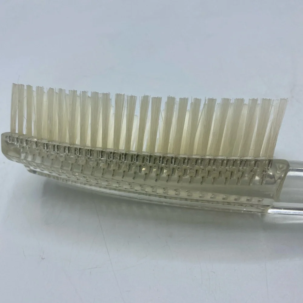 Vintage FULLER Hairbrush Clear Acrylic Handle Brush 6 Row 8